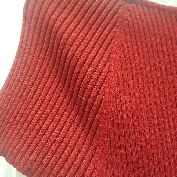 PHILOSOPHY red rib knitted sweater - Picture 3 of 5